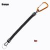 Camping Portable Fishing Lanyards Spring Elastic Rope Camping Carabiner Anti-lost Phone Keychain