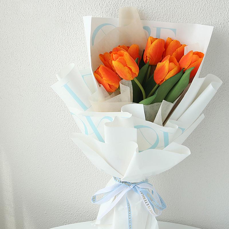 40/50 шт. извлекаемая упаковочная бумага для букетов, упаковочная бумага с хлопковыми цветами