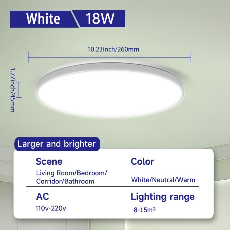 Золотая потолочная лампа Светодиодная потолочная лампа 220В 3 цвета Светодиодные панели Ультратонкие Освещение для кухни спальни гостиной