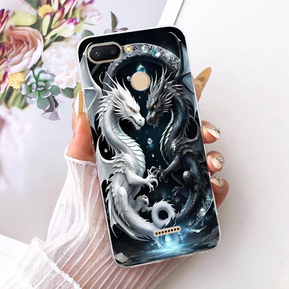 For Redmi 6 Case Cover Transparent Cute Cat Fashion Butterfly Funny Cool Painted Casing M1804C3DH M1804C3DG M1804C3DI