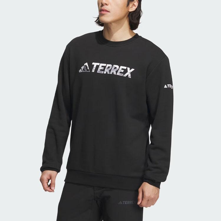 adidas Графический свитшот Crew, мужские топы, черный цвет IT8842