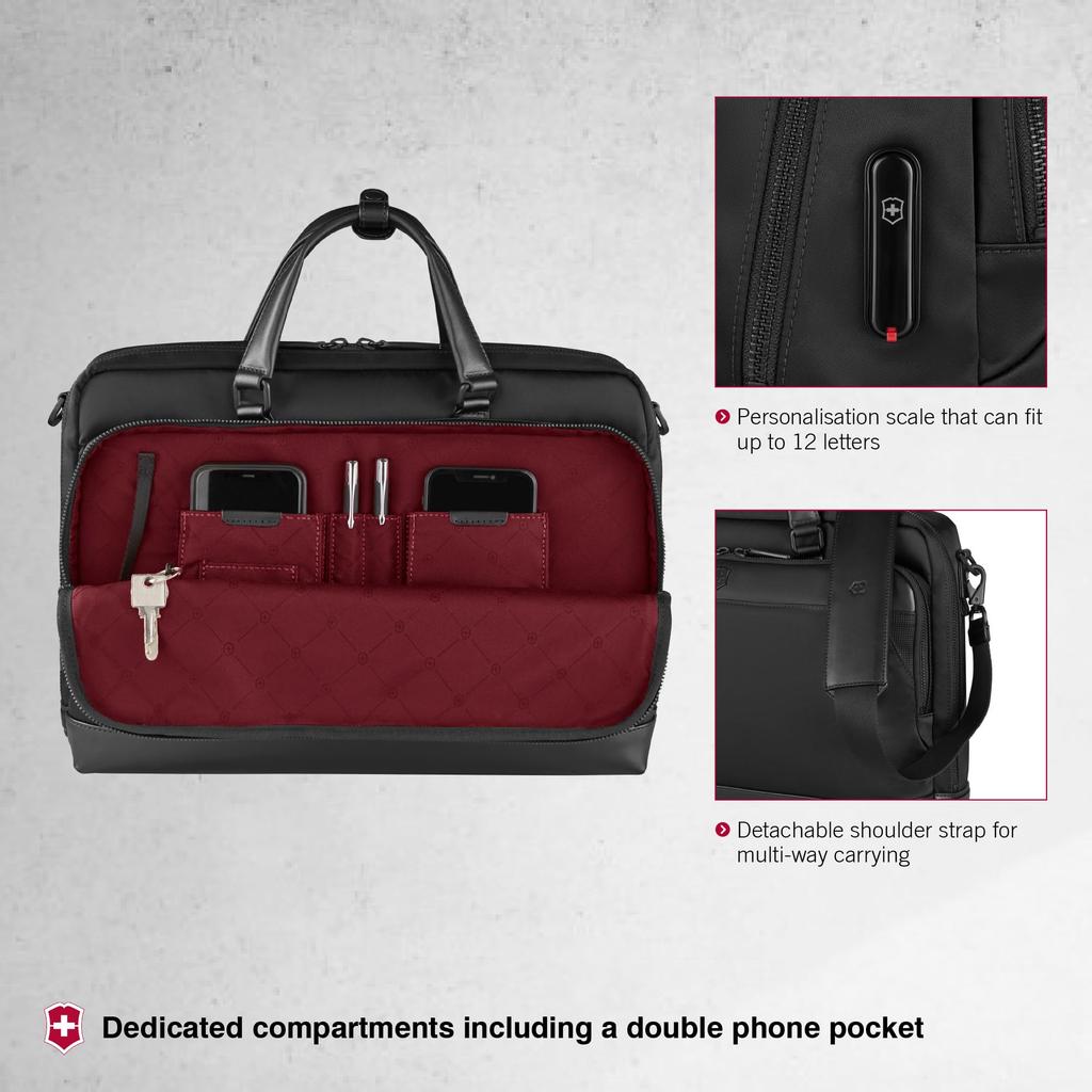 Alox Nero Черный Портфель для Поездок на Работу или 10 Черный 611805 [Victorinox] Портфель, Бизнес, Мужской, Школьный, Легкий, Тонкий, Узкий, 2-сторонний
