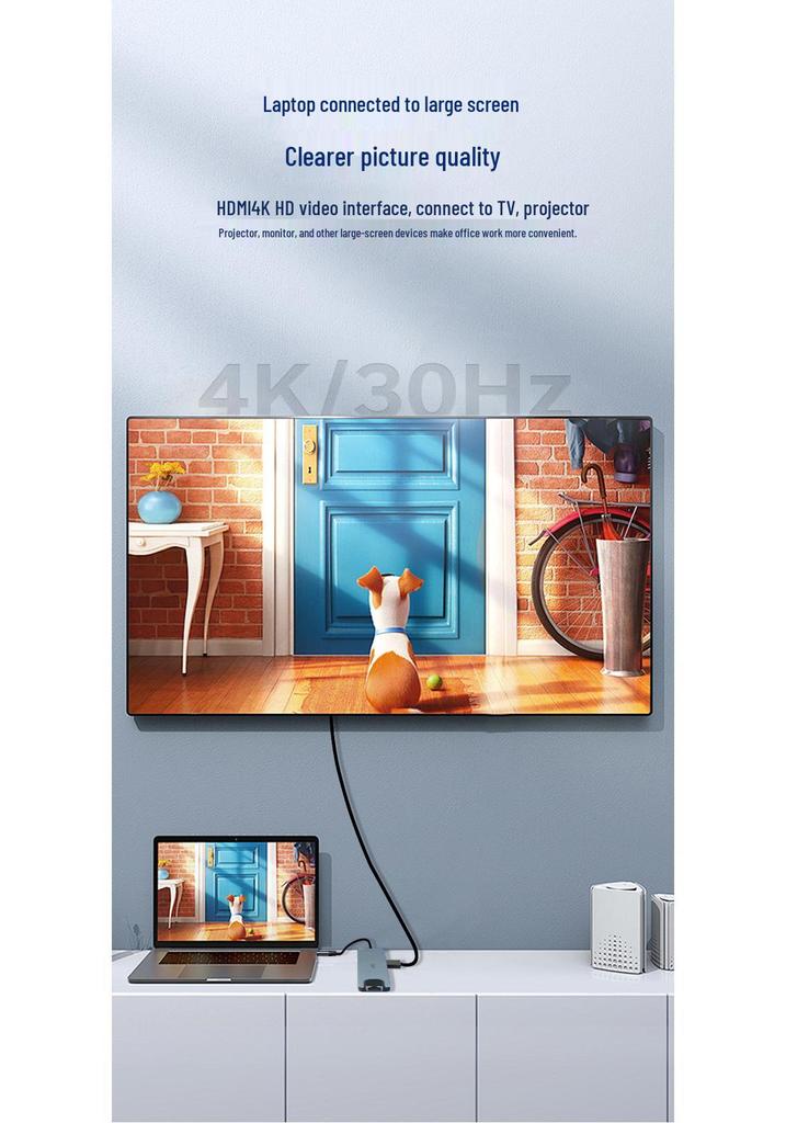 USB-док-станция: 8-в-1 HDMI, Ethernet, Многопортовый концентратор-адаптер