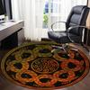 1 шт. Круглый ковер Serpent Mandala для офиса, под офисные стулья, в спальню, гостиную, декор для дома, декор комнаты, доступен в различных размерах