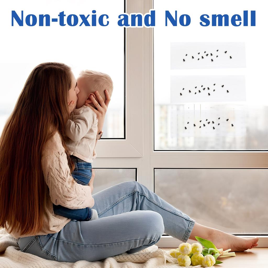 20 Pack Indoor Window Traps, Paper Strips, Tape, Clear Window Traps, Household Glue, Waterproof Trap