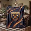 West Ham United Football Print Flannel Blanket Soft Warm Sofa Bed Throw Blanket For Home Office Bedroom