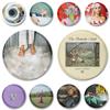 32/44/58mm Classic Album Cover Brooches Singer Creative Enamel Pins Handmade Tinplate Badge for Hat Clothes Accessories Jewelry