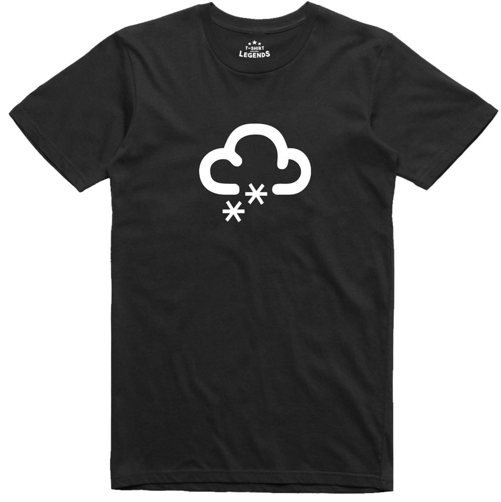 Weather Symbol Unisexs T Shirt Lightning Sunny Snow Rain Sun Print Multi Choice