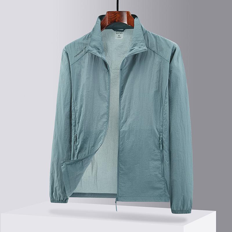 Ice Silk Cool Sunscreen Summer New Anti-ultraviolet Fishing Sun-protective Clothing Men's Thin Jacket Coat