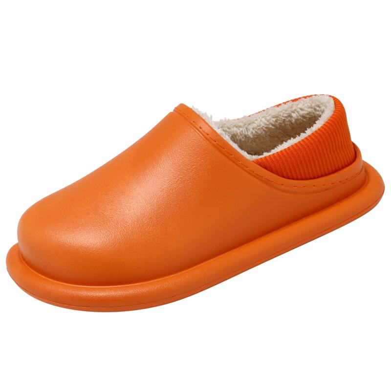 Модные тапочки из ЭВА для дома, мужские, из хлопка, зимние, сохраняющие тепло, без застежек, молодежная модная, универсальная, водонепроницаемая, мужская, зимняя, повседневная обувь
