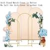 1PCS Gold Wedding Arch Stand, Party Decor Balloon Arch, Frame Backdrop Holder Bracket,Size 4FT 5FT 6FT 6.6FT 7.2FT