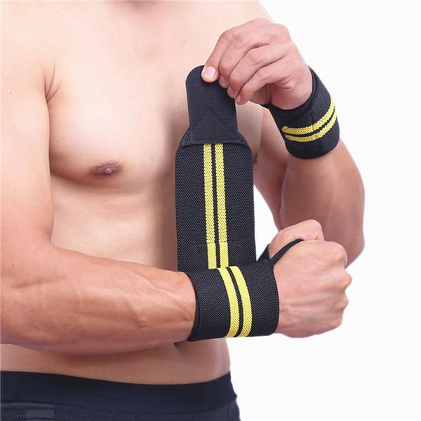 Adjustable Wristband Elastic Wrist Wraps Bandages For Weightlifting Powerlifting Breathable Wrist Support 4 Colors