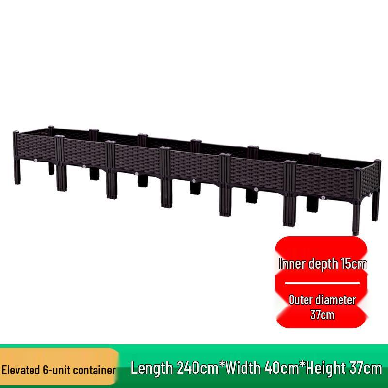 Extra-Large Thickened Plastic Balcony Planter Box - Outdoor Gardening Pot