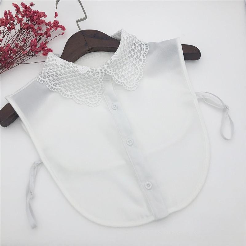 Fashion Womens Solid Color False Collar Casual Fake Collar Business Formal Lapel Detachable Half Shirt Blouse Dickey Collar