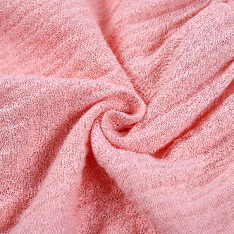 Summer Baby Girl Rompers Baby Solid Lace Design Clothes Linen Ruffles Toddler Flare Sleeve Jumpsuit Headband One-Pieces