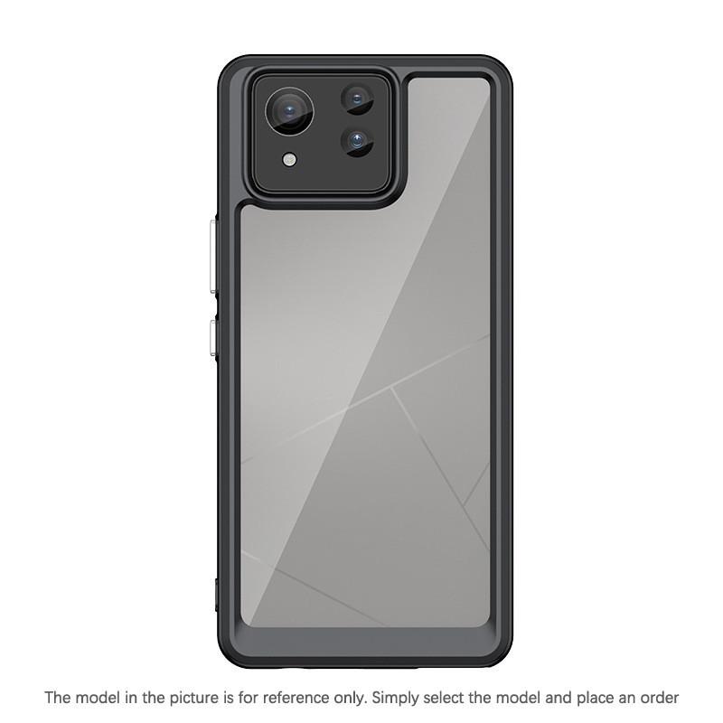 Прозрачный чехол PMMA для Asus Zenfone 11 Ultra 10 9 Zenfone11Ultra Zenfone10 Zenfone9 TPU цветной мягкий край жесткий чехол