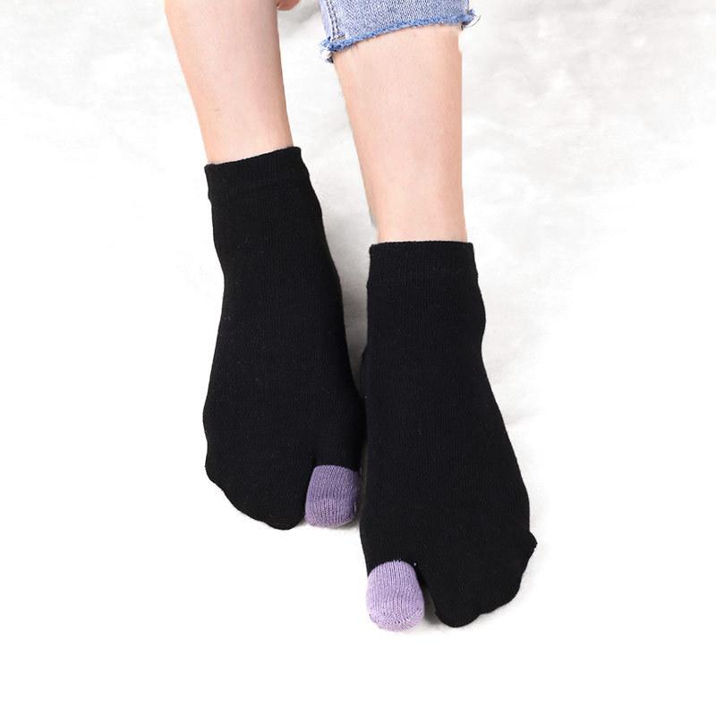 New Two-toed Socks Spring and Summer Thin Short Tube Solid Color Sweat-absorbing and Breathable Split-toe Socks Flip-flop Split-toe Socks