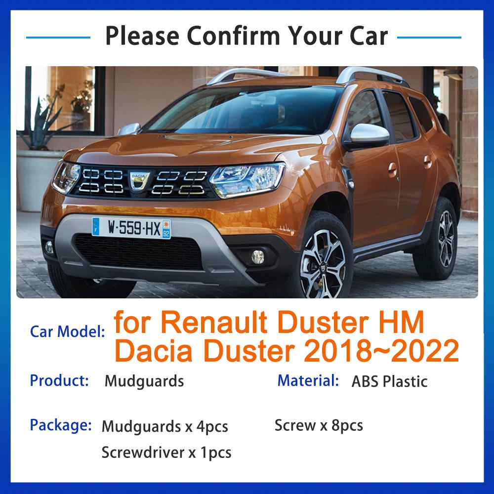Брызговики для Renault Duster HM 2018 ~ 2022, аксессуары Dacia Duster, брызговики, передние и задние крылья, колеса