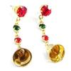 Les Trésors De Lily [I4606] - Designer Earrings 'Merry Christmas' Red Green
