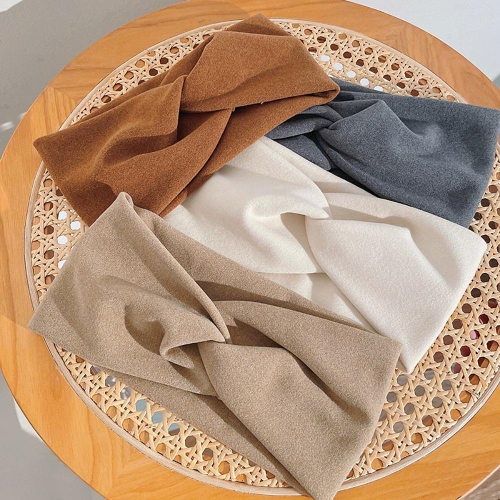 Solid Color Wide Headband Elastic Turban Workout Headband New Sports Yoga Hair Band for Wash Face