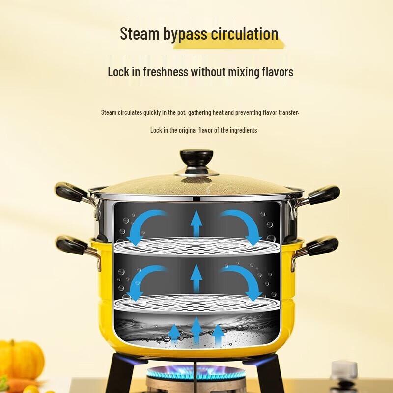 SUPOR EZ26BS08 26cm 2-Tier Steamer Pot
