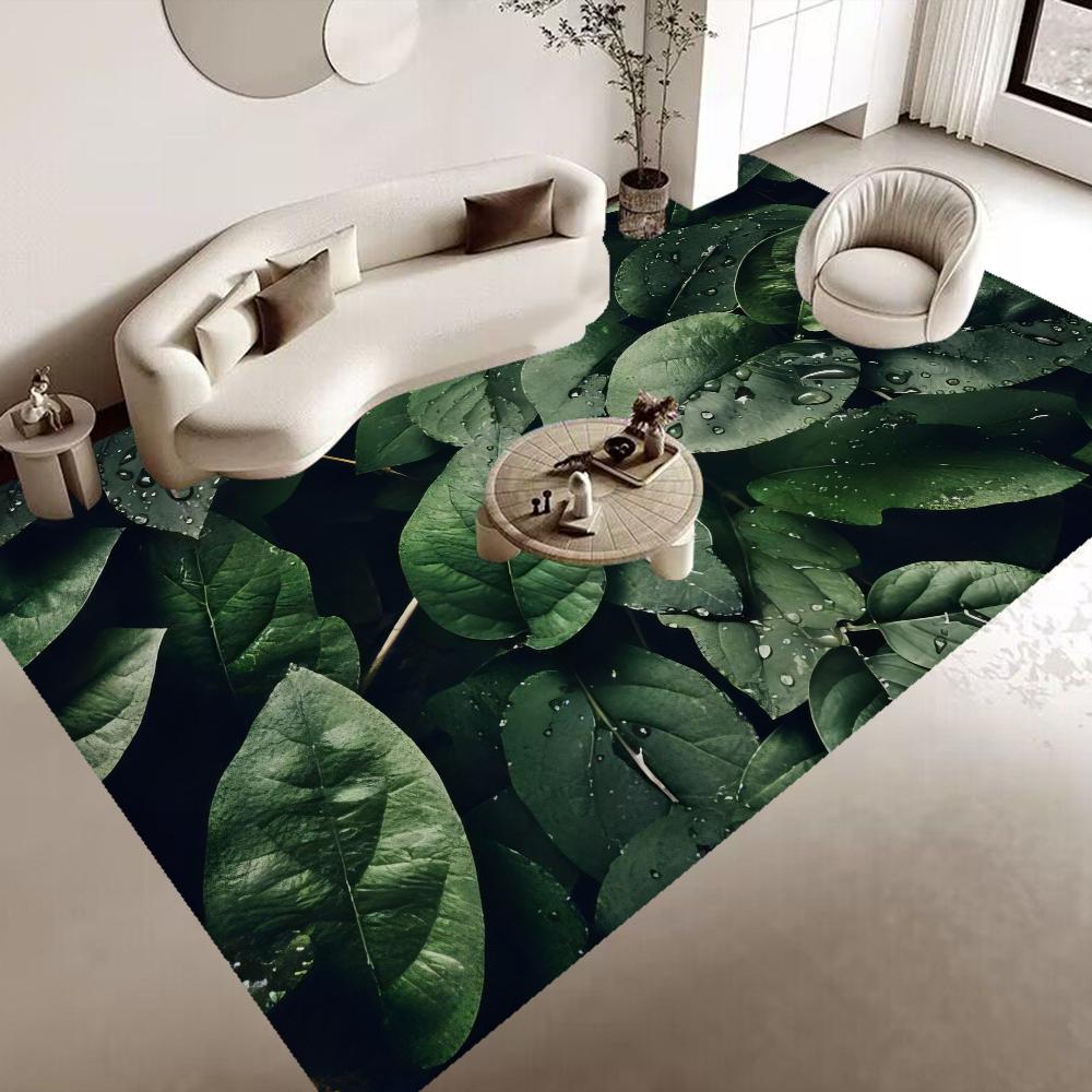 Тропический Пальмовый Лист Кактус Входной Дверной Коврик Противоскользящий Впитывающий Воду Длинный Полосатый Коврик Подушка Коврик для Спальни Коврик для Туалета