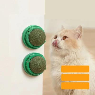 Мяч для кошек Catnip Wall Ball Clean Mouth Promote Digestion Котенок Конфеты Лизать Закуски Мягкие Игрушки для Кошек Аксессуары Для Кошек