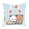 45x45cm Bubu Dudu Pillow Cover Microfiber Soft Anime Throw Pillow Case Comfortable Washed Material Pillow Shell Sofa