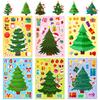 6 Christmas Day Celebration Puzzle Face-Changing Stickers Parent-Child Interaction Christmas Tree Diy Cartoon Graffiti Stickers