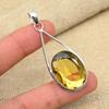 AAA+ Yellow Citrine Gemstone 925 Sterling Silver Designer Fancy Pendant Charm Jewelry