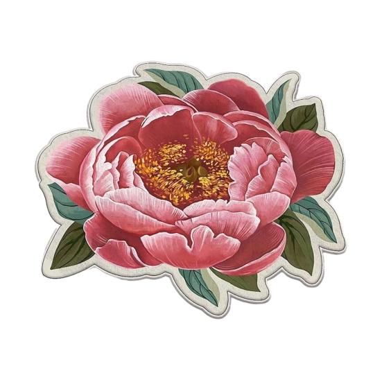 3D Цветочный Ковер Абсорбирующий Быстросохнущий Неправильной Формы Плюшевый Цветочный Напольный Коврик Моющийся Нескользящий Ковер для Гостиной Спальни Ванной Комнаты Кухни Декоративный