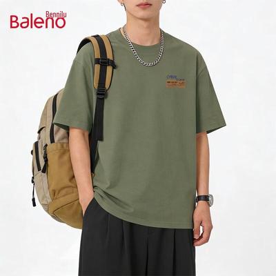 Мужская хлопковая футболка с коротким рукавом свободного кроя Baleno