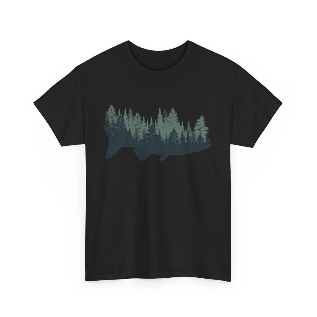 Nature Fishing Shirt, Fishing Nature Lovers Pine Trees Women Men Shirt
