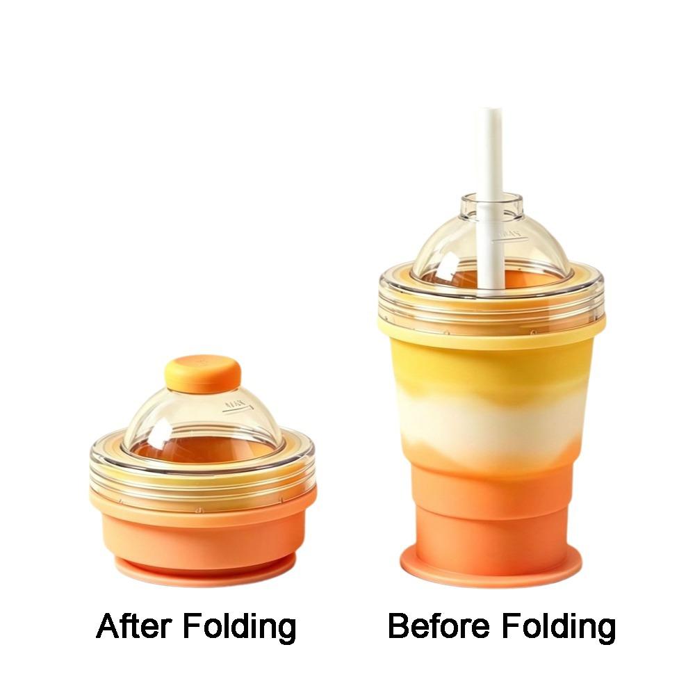 Silicone Foldable Ice Ball Cup Food Grade Collapsible Silicone Cup Portable Travel Tumbler  Office