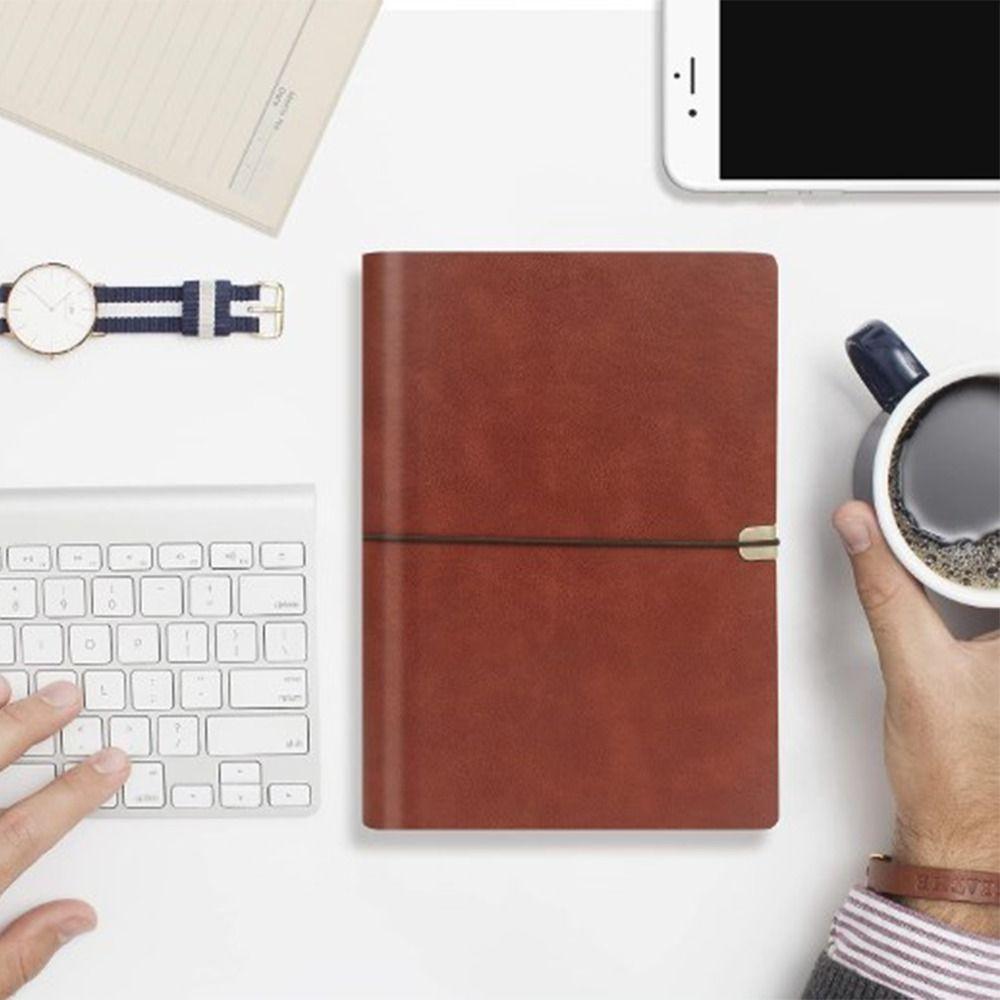 PU Leather Loose-leaf notebook 9*6.7 inch Notebook A5 Binding rope notebook  Office