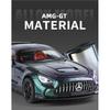 1/24 Mercedes Benzs AMG GT Alloy Miniature Car Diecast Metal Scale Model Car Sound and Light Collection Children Toy Vehicles Gifts