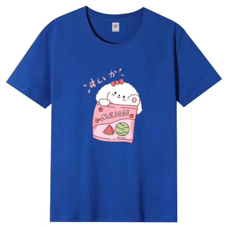 Новая летняя футболка с круглым вырезом и короткими рукавами для женщин, повседневная, большие ярды, свободная футболка с короткими рукавами для женщин