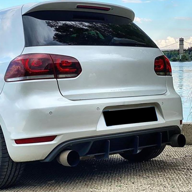 ABS Rear Bumper Diffuser Car Rear Lip Tail Lip Spoiler Accessories For VW Golf 6 MK6 GTI 2009-2013 Hatchback