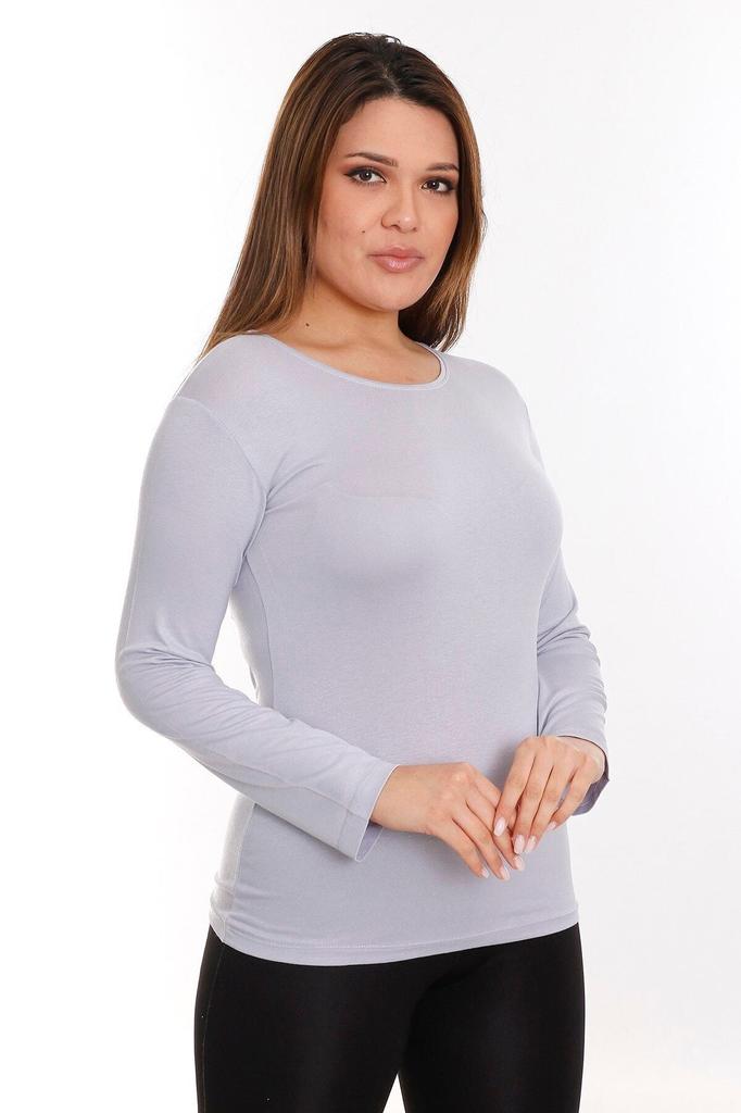 Женская мода, боди большого размера, большие размеры, круглый вырез, длинный рукав, вискоза, розовое боди