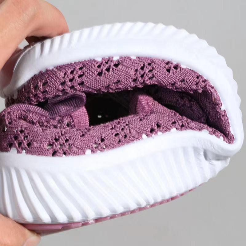 2025 New Summer Cloth Shoes Flat Hollow Women's Net Shoes Sports Shoes Casual Shoes Comfortable Flat Shoes