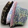Для шляпы-ведра с пайетками Dazzle Color, многоцветной, подходящей ко всему, шляпы-ведра с широкими полями, крутой летней дышащей рыбацкой кепки, унисекс