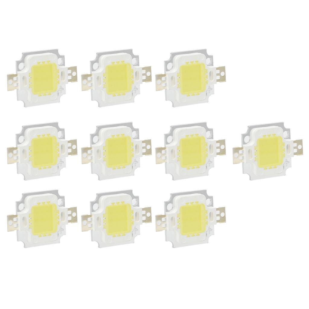 10PCS COB Light Source 10W  6500K Integrated LED Chip 12V 700mA for DIY Lamp Accessories Pure White Light