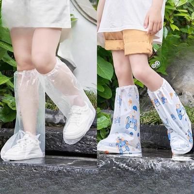 Одноразовые бахилы от дождяВысокие утолщенные противоскользящие и износостойкие детские бахилы от дождя Водонепроницаемые для дождливых дней