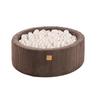 Round Ball Pit® 90x30cm with 200 Balls, Corduroy, Brown