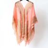 Long Sunscreen Thin Large Scarf Breathable Seaside Vacation Cloak Big Printed Flower Shawl  Beach