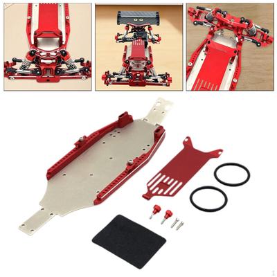 Шасси радиоуправляемой машины Алюминиевое для 244016 Фрезерованная на станке с ЧПУ Нижняя плата Масштаб 1/24 Прецизионные аксессуары