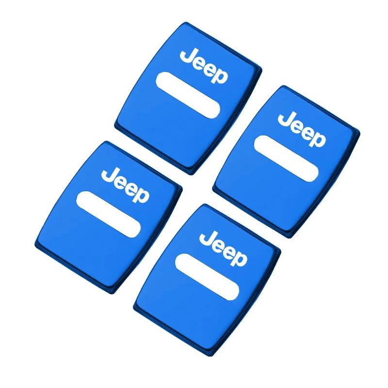 Для Jeep 4 шт. Накладки на замки дверей автомобиля Колпачки из нержавеющей стали Автоаксессуары Для Jeep Grand Cherokee Wrangler JK Gladiator Compass
