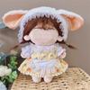 20CM Miniature Dress Suit Lolita Maid Attire Doll Headwear Dress Set  Cotton Stuffed Doll
