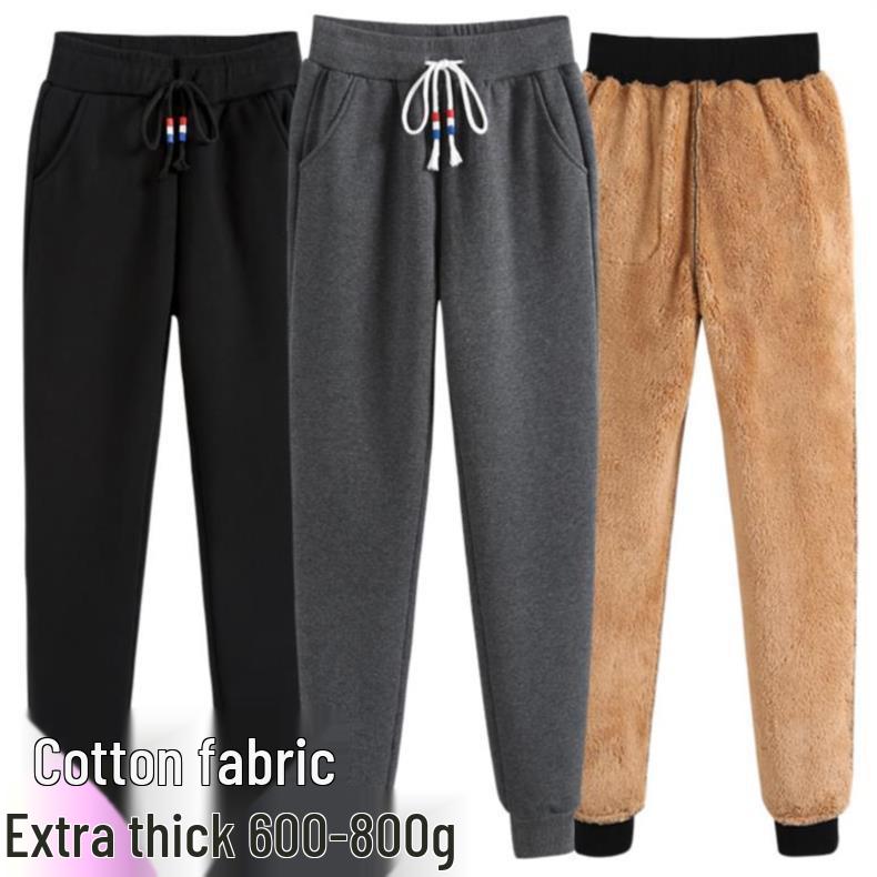 Northeast Women's Plus Size Thick Velvet Cuffed Sweatpants - Fashionable and Versatile for Autumn/Winter