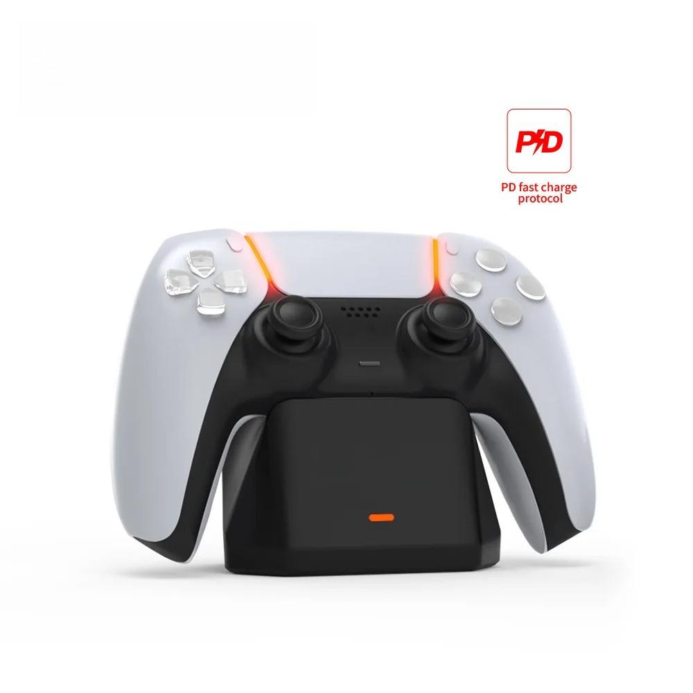 Для игрового контроллера PS5 Одноместная зарядная станция P5 Беспроводное Bluetooth-зарядное устройство для ручки PS5 Быстрая зарядка